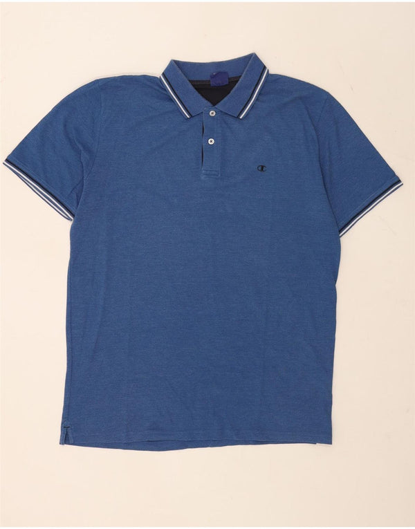 Męska koszulka polo Champion XL, bawełniana w niebieskie paski
