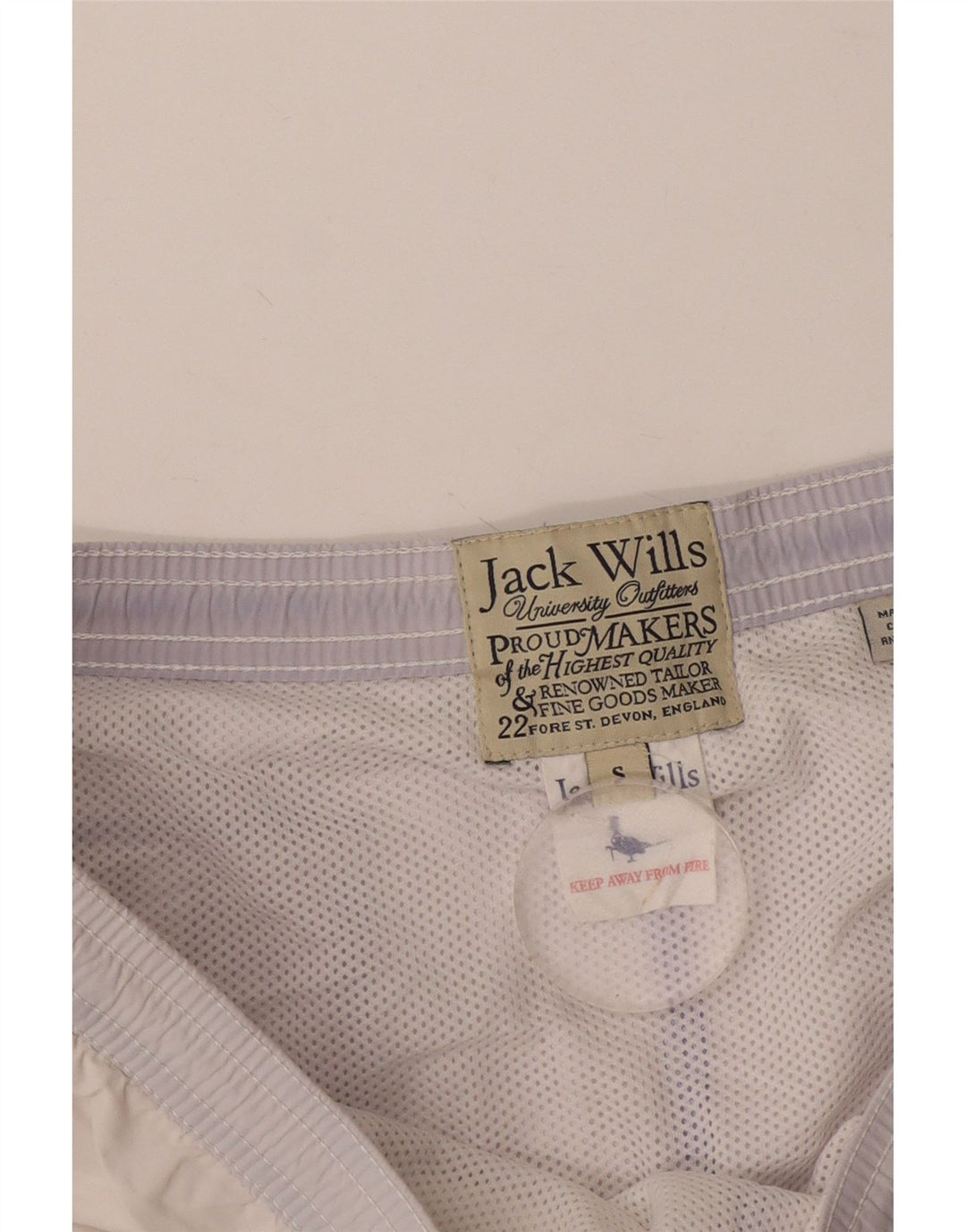 Męskie spodenki kąpielowe Jack Wills z grafiką, małe, niebieskie, bawełniane