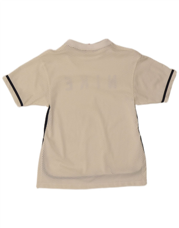 Męski T-shirt z grafiką Nike, mały, biały, poliestrowy, sportowy