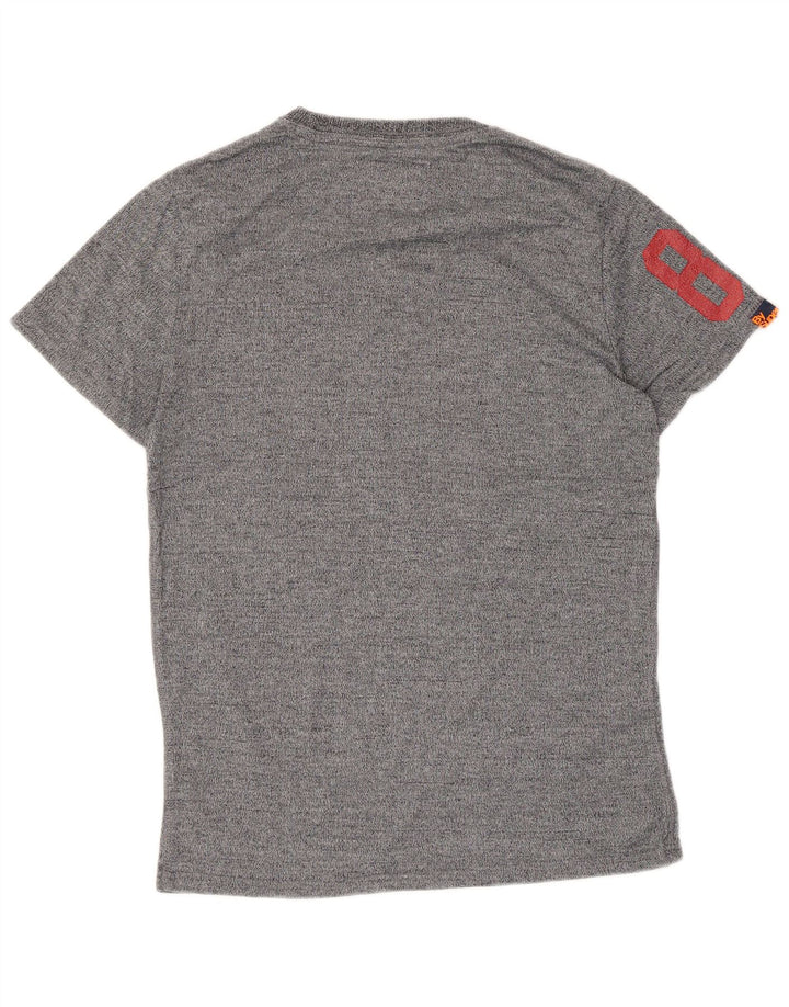 Męski T-shirt Superdry z grafiką retro, średnioszary, nakrapiany
