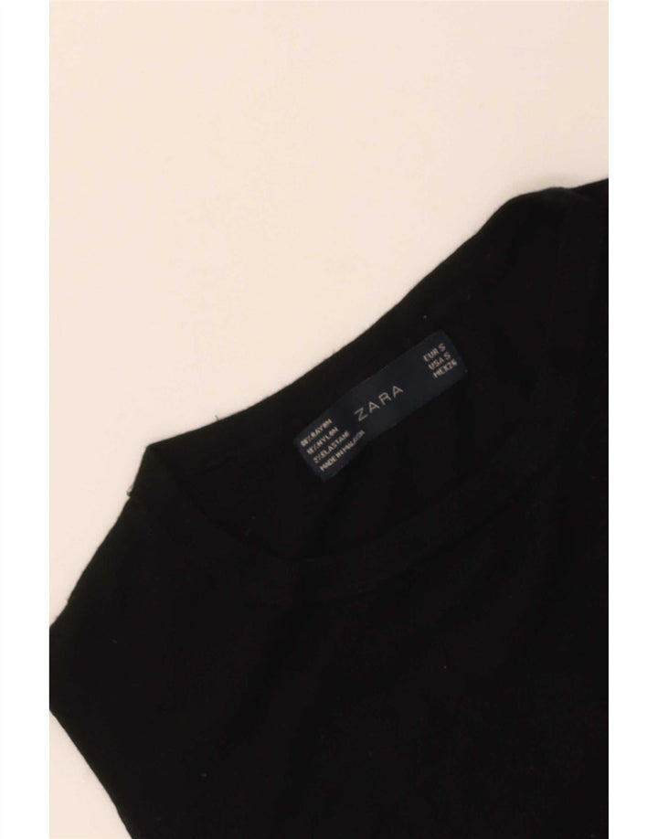 Damski podkoszulek Zara z kamizelką UK 8 Small Black Rayon