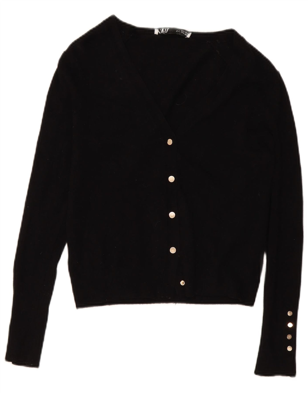 Sweter damski Zara Cardigan UK 10 Small, czarna wiskoza
