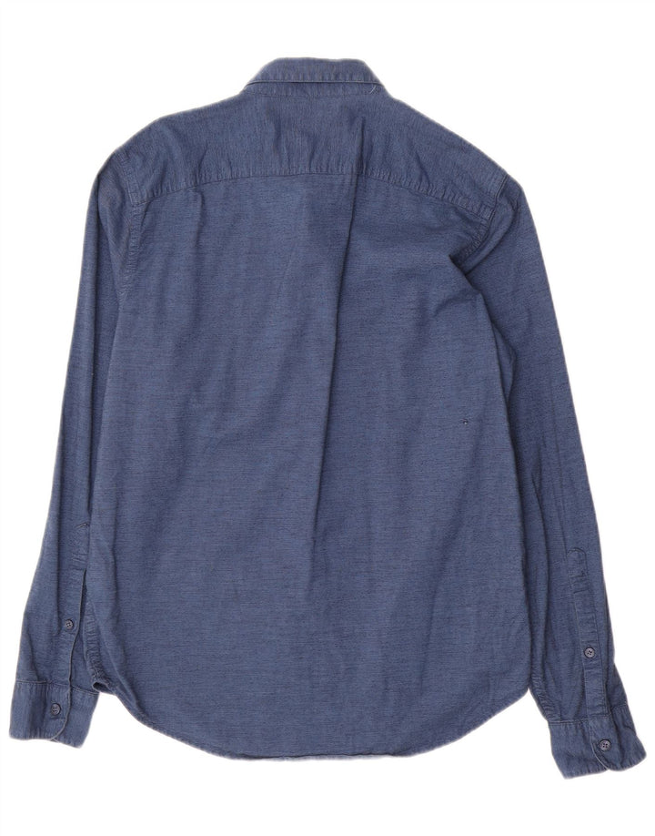 Koszula męska Hollister Slim Fit, średnia, granatowa, bawełniana