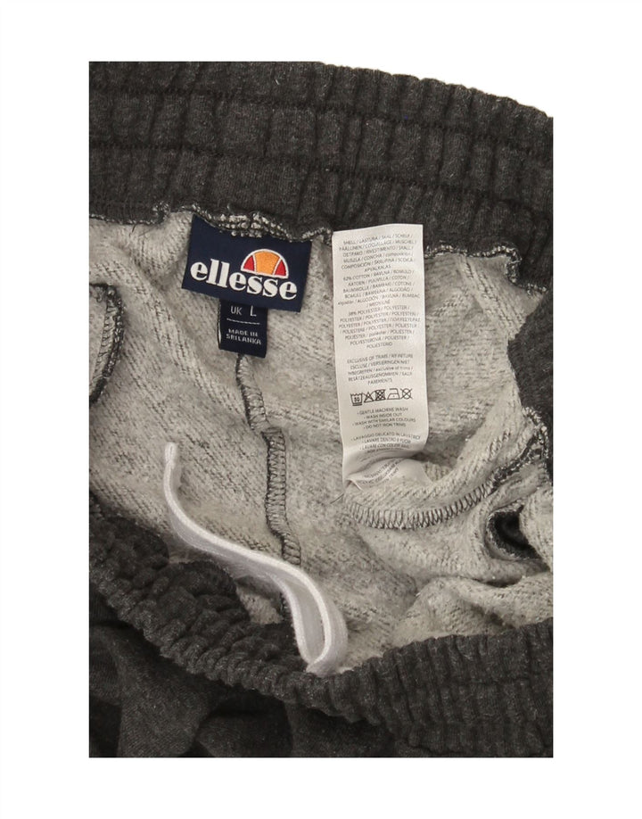 Męskie spodnie dresowe Ellesse Joggers, duże, szare, bawełniane