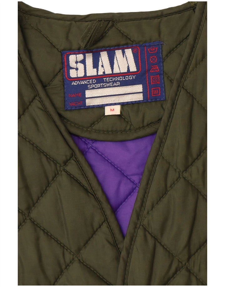 Męska pikowana kamizelka SLAM UK 38 Medium Khaki Nylon