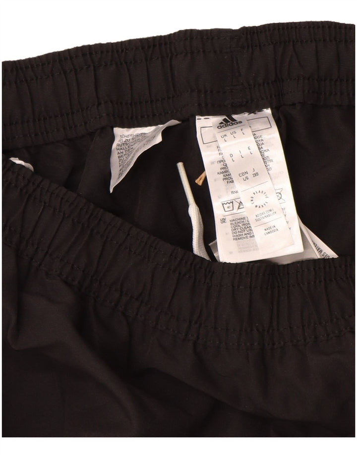 Męskie spodnie dresowe Adidas Aeroready, duże, czarne, poliestrowe