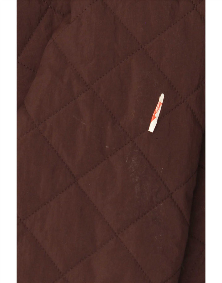 Damska pikowana kurtka oversize Massimo Dutti UK 10, mała, brązowa, poliestrowa
