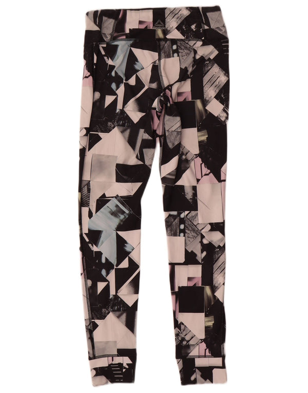 Damskie legginsy Reebok UK 8/10 Małe, wielokolorowe, geometryczne poliester