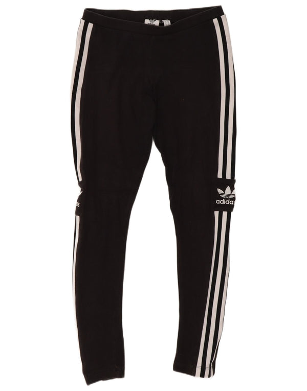 Damskie legginsy Adidas Graphic UK 10 Small, czarne, bawełniane, sportowe