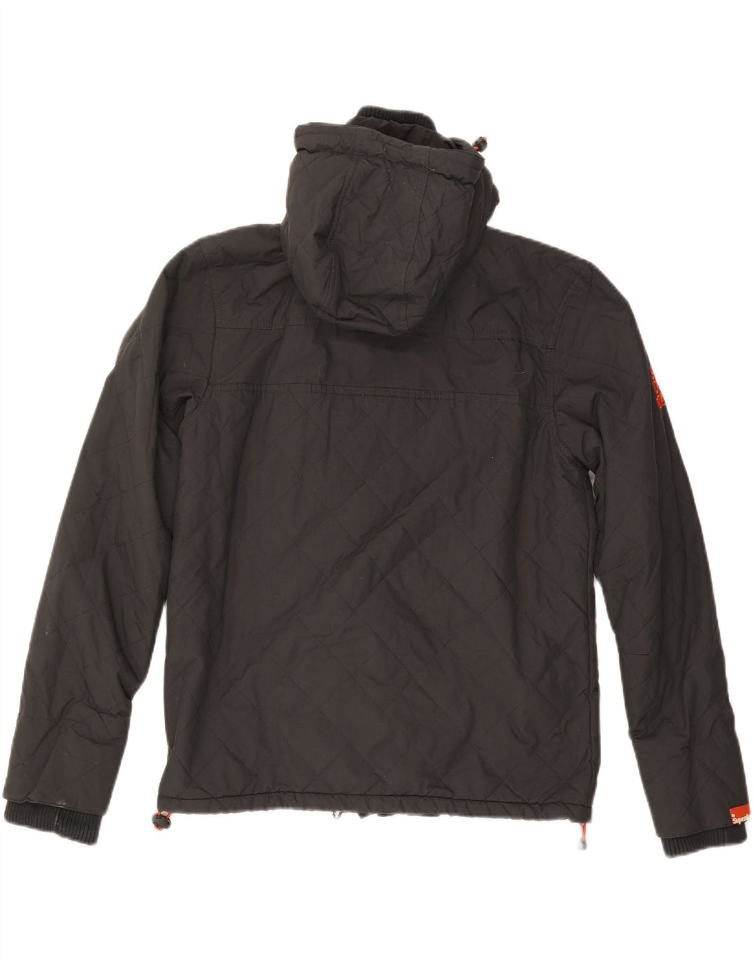 Męska kurtka wiatrówka z kapturem Superdry UK 40, duża, szary nylon
