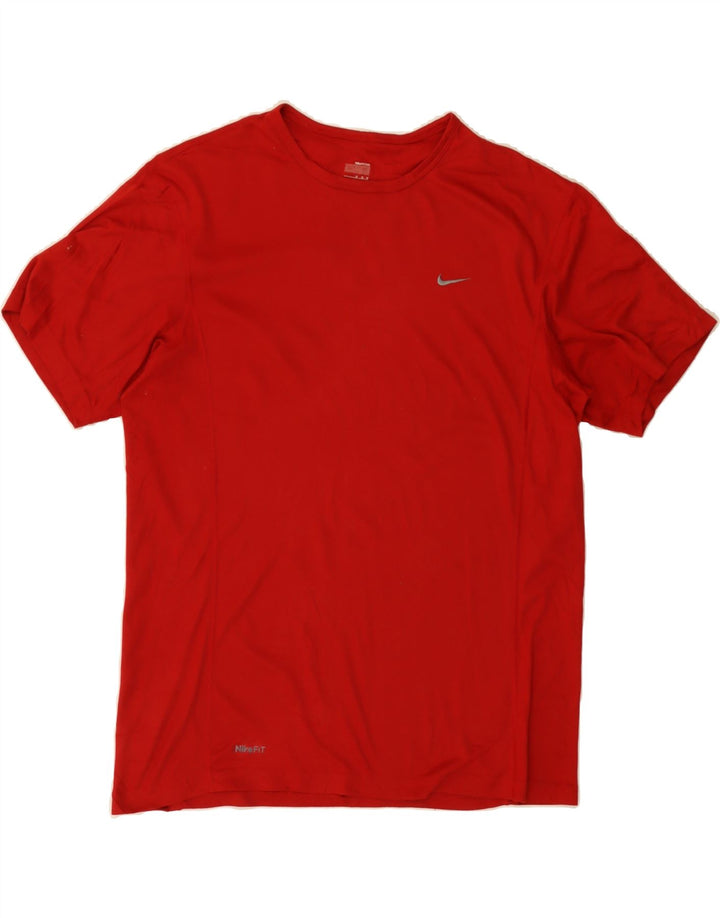 NIKE Mens T-Shirt Top Medium Red Polyester Vintage Nike and Second-Hand Nike from Messina Hembry 
