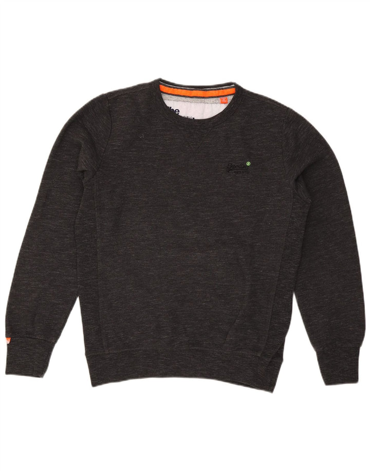 Męski sweter Superdry, średnioszary, bawełniany w cętki