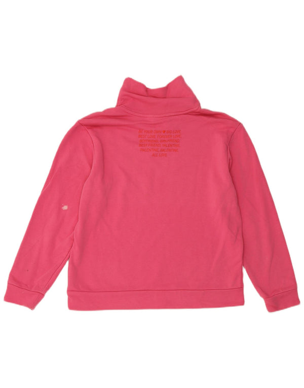 Damska bluza Adidas Graphic Jumper UK 12/14 Średni różowy bawełniany
