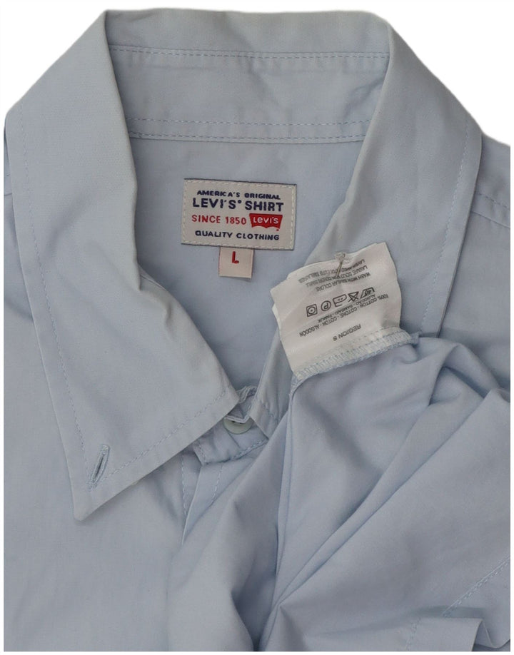 Koszula męska z krótkim rękawem Levi's, duża, niebieska, bawełniana