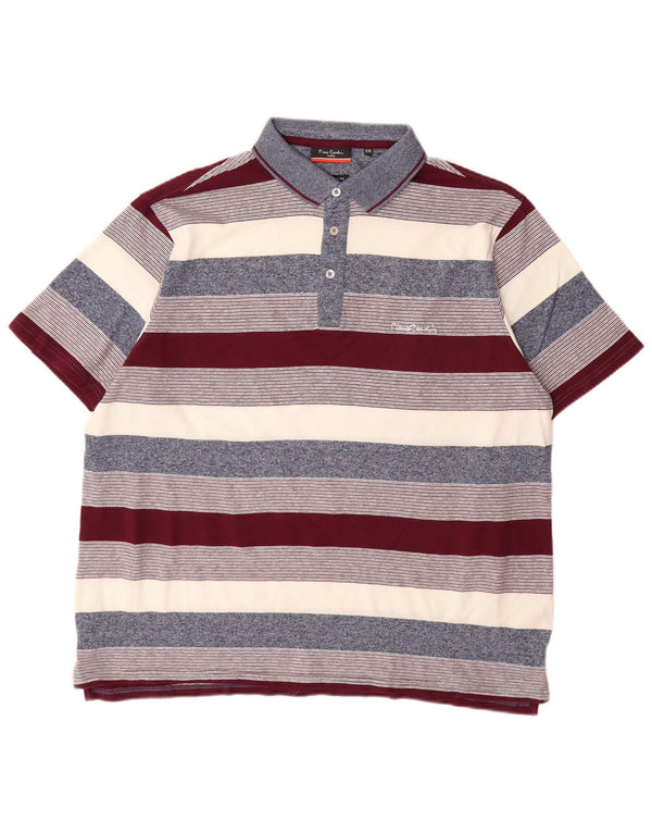 Męska koszulka polo Pierre Cardin o regularnym kroju 2XL, wielokolorowa, bawełniana w paski