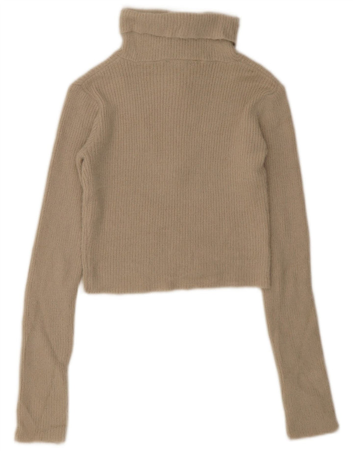 Sweter damski Zara z krótkim rękawem i zamkiem błyskawicznym UK 12, średni beż