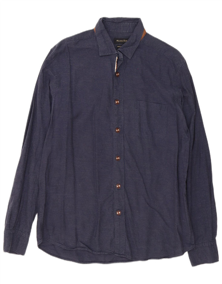Koszula męska Massimo Dutti, duża, granatowa