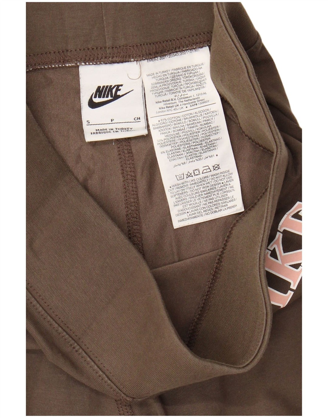 Damskie legginsy NIKE Graphic UK 10 małe, szare, bawełniane