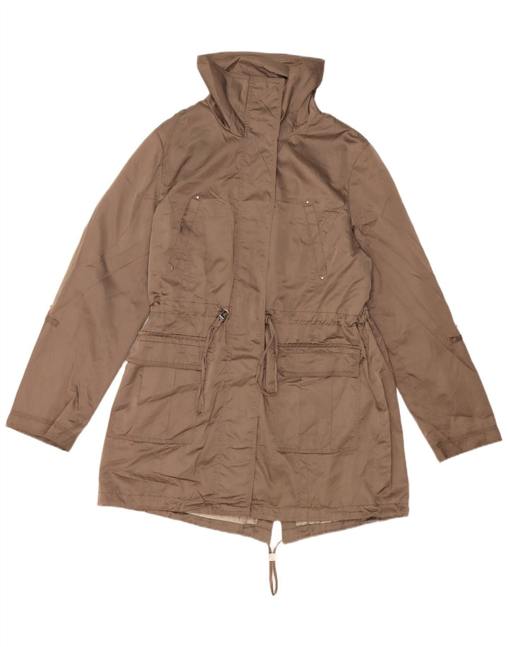 Marks & Spencer Damska kurtka parka Autograph UK 14, średni khaki, poliester