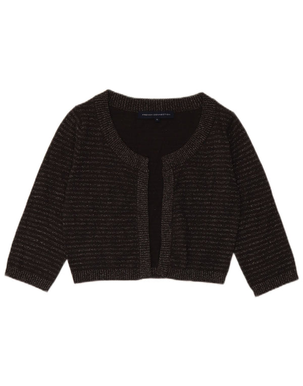 Damski sweter bolerko z rękawem 3/4 French Connection UK 10 w małe brązowe paski