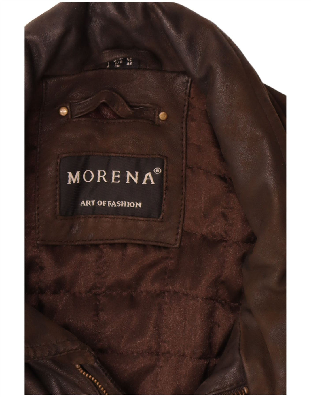 Męska kurtka skórzana Morena UK 42 XL brązowa