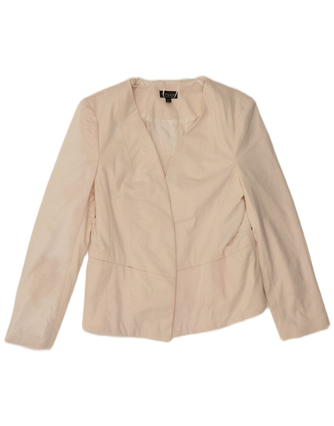 Damska marynarka Topshop Open Blazer UK 14 z dużym nadrukiem zwierzęcym w kolorze złamanej bieli
