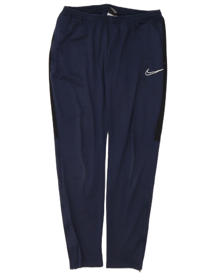 Męskie spodnie dresowe Nike Dri Fit, duże, granatowe, z poliestru