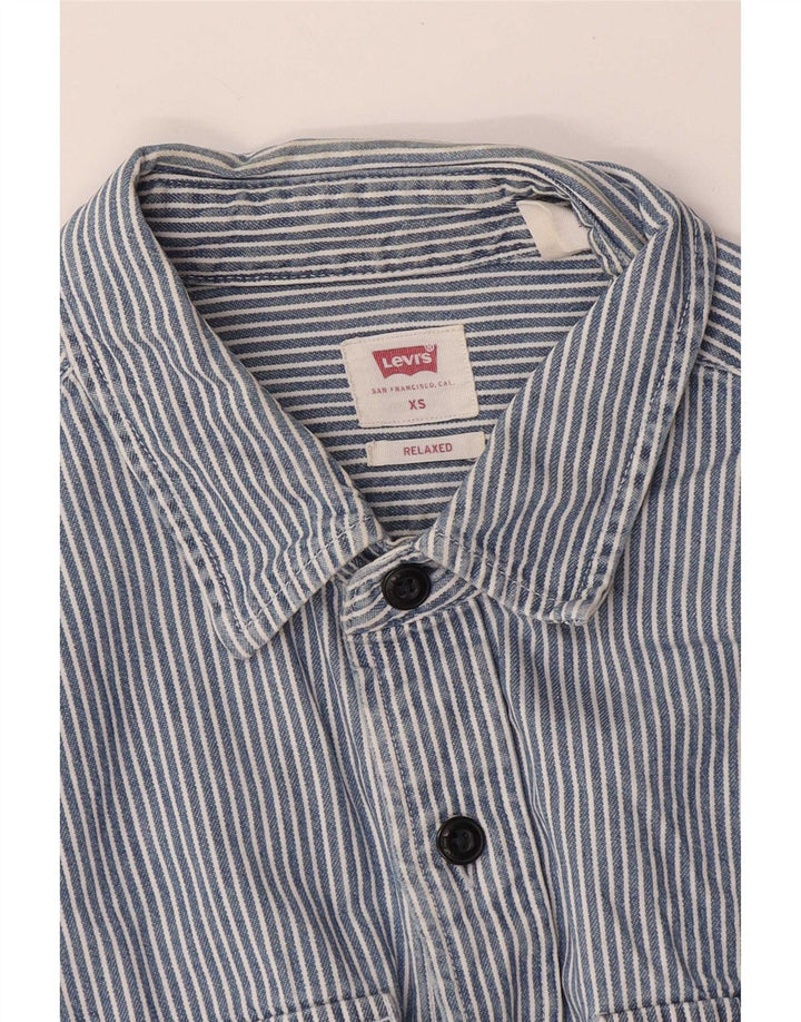 Koszula męska Levi's o swobodnym kroju XS, niebieska w prążki