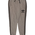Męskie spodnie dresowe Adidas z grafiką, średnioszare, bawełniane