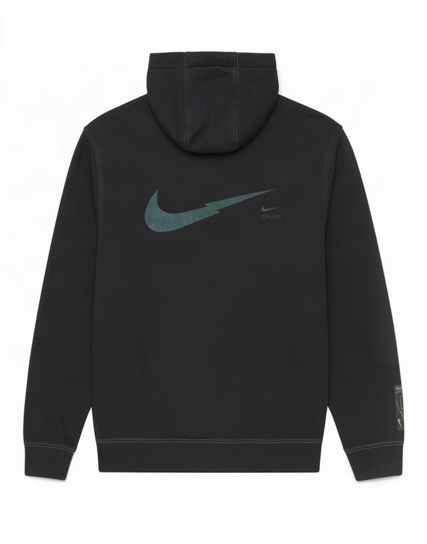 Męski sweter z kapturem Nike z grafiką, średni czarny, bawełniany