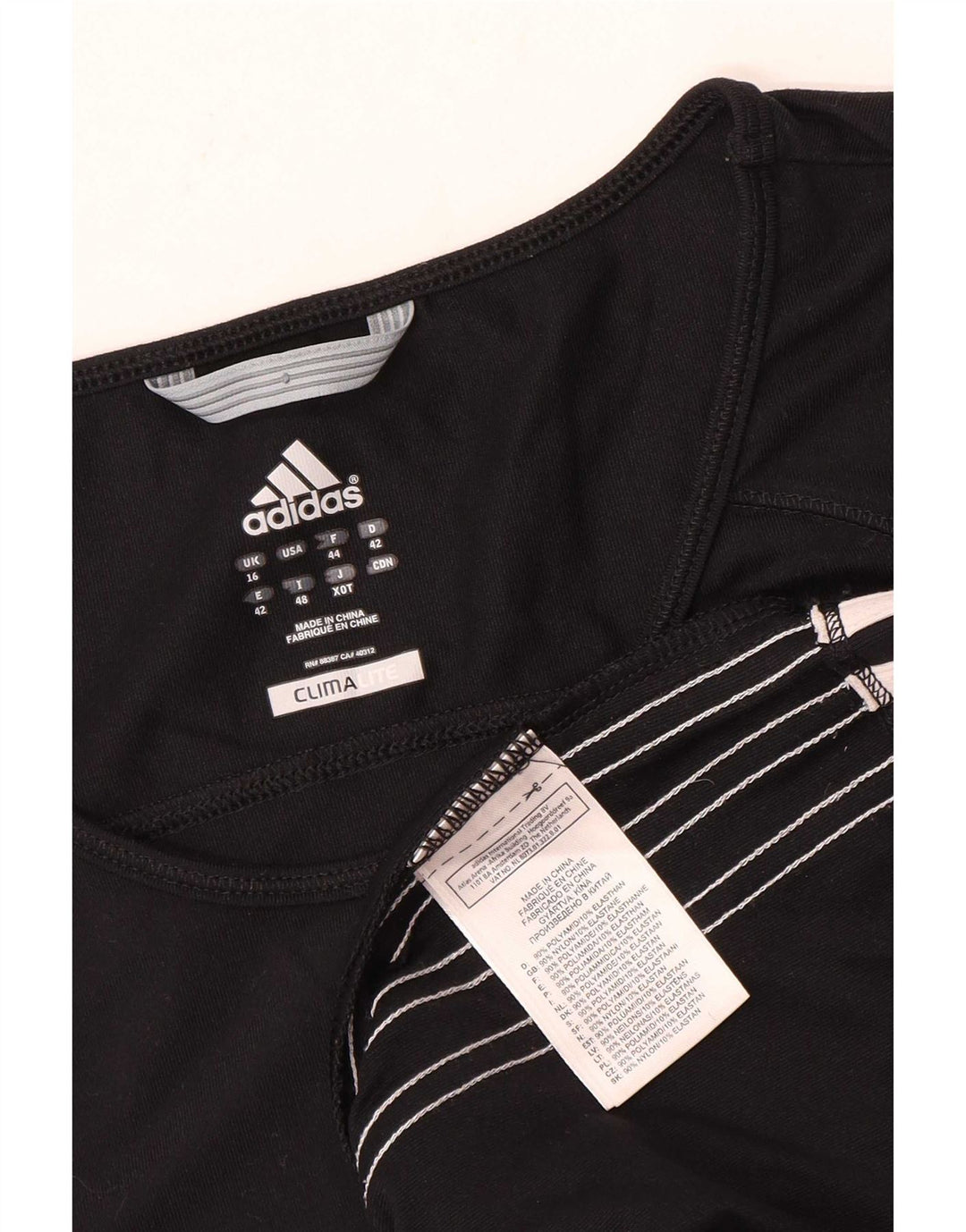 Damska koszulka Adidas Climalite Top UK 16, duża, czarna, poliamidowa