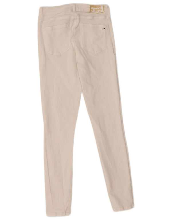 Damskie dżinsy rurki Tommy Hilfiger Como W28 L27 Biała bawełna