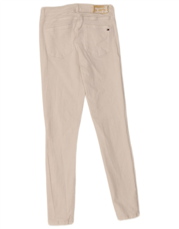 Damskie dżinsy rurki Tommy Hilfiger Como W28 L27 Biała bawełna