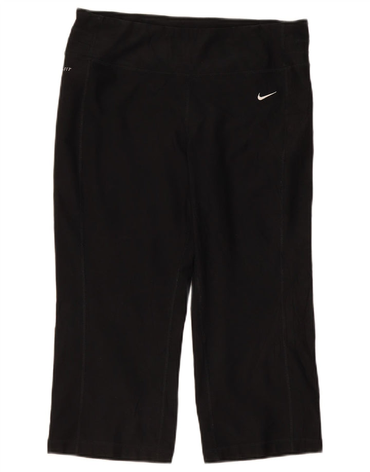 Damskie legginsy Nike Capri Medium W30 L19 Czarne, poliestrowe sportowe