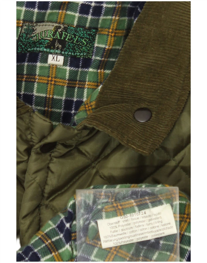 Męska pikowana kurtka VINTAGE UK 42 XL Khaki, poliester