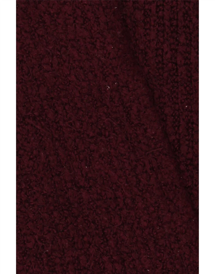 Marks & Spencer Damski sweter oversize z otwartym kardiganem, UK 16, duży bordowy
