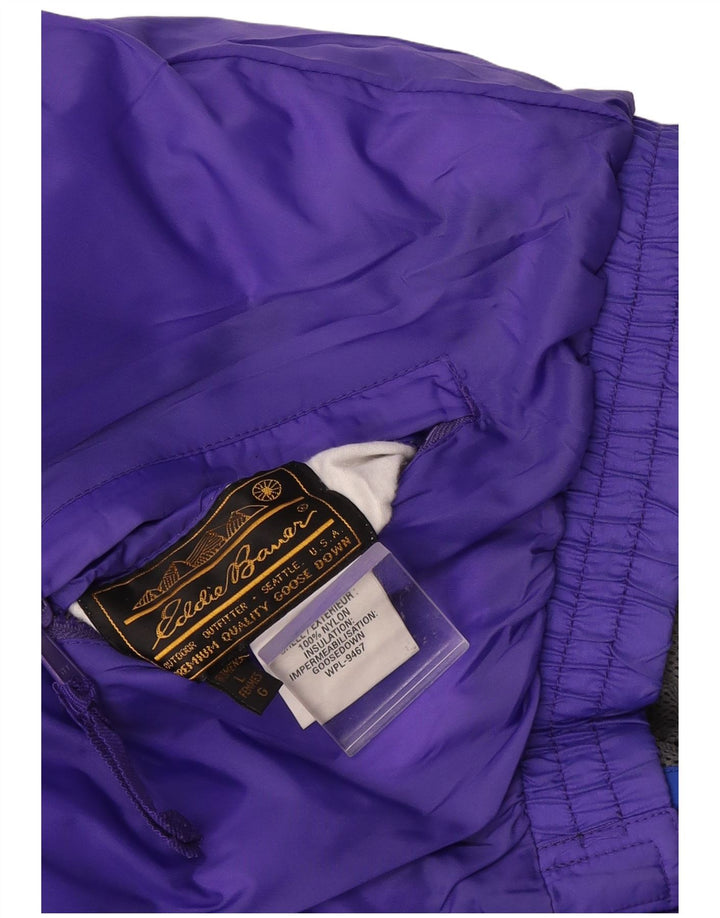 Damska kurtka oversize z kapturem Eddie Bauer UK 16, duża fioletowa