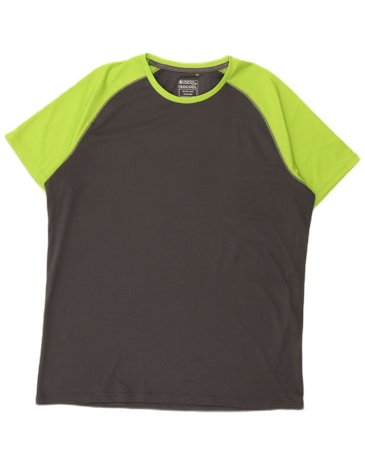 T-shirt męski Mountain Warehouse, top XL, szary, kolorowy poliester