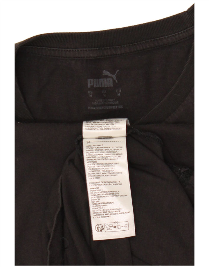 T-shirt męski PUMA Top, średni czarny, bawełniany