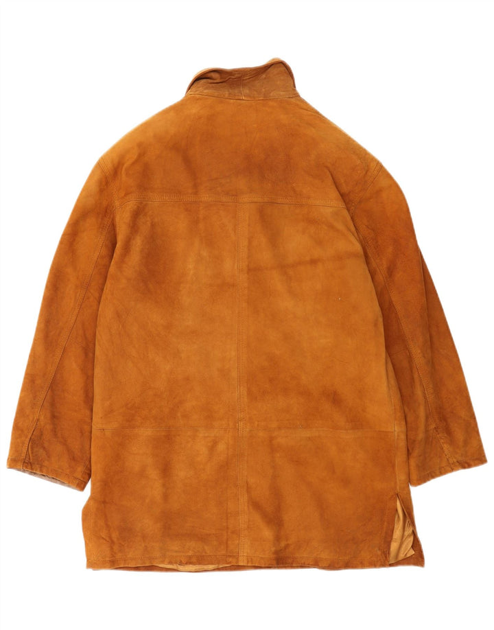 Damska kurtka zamszowa w stylu vintage IT 42 Średniobrązowa skóra