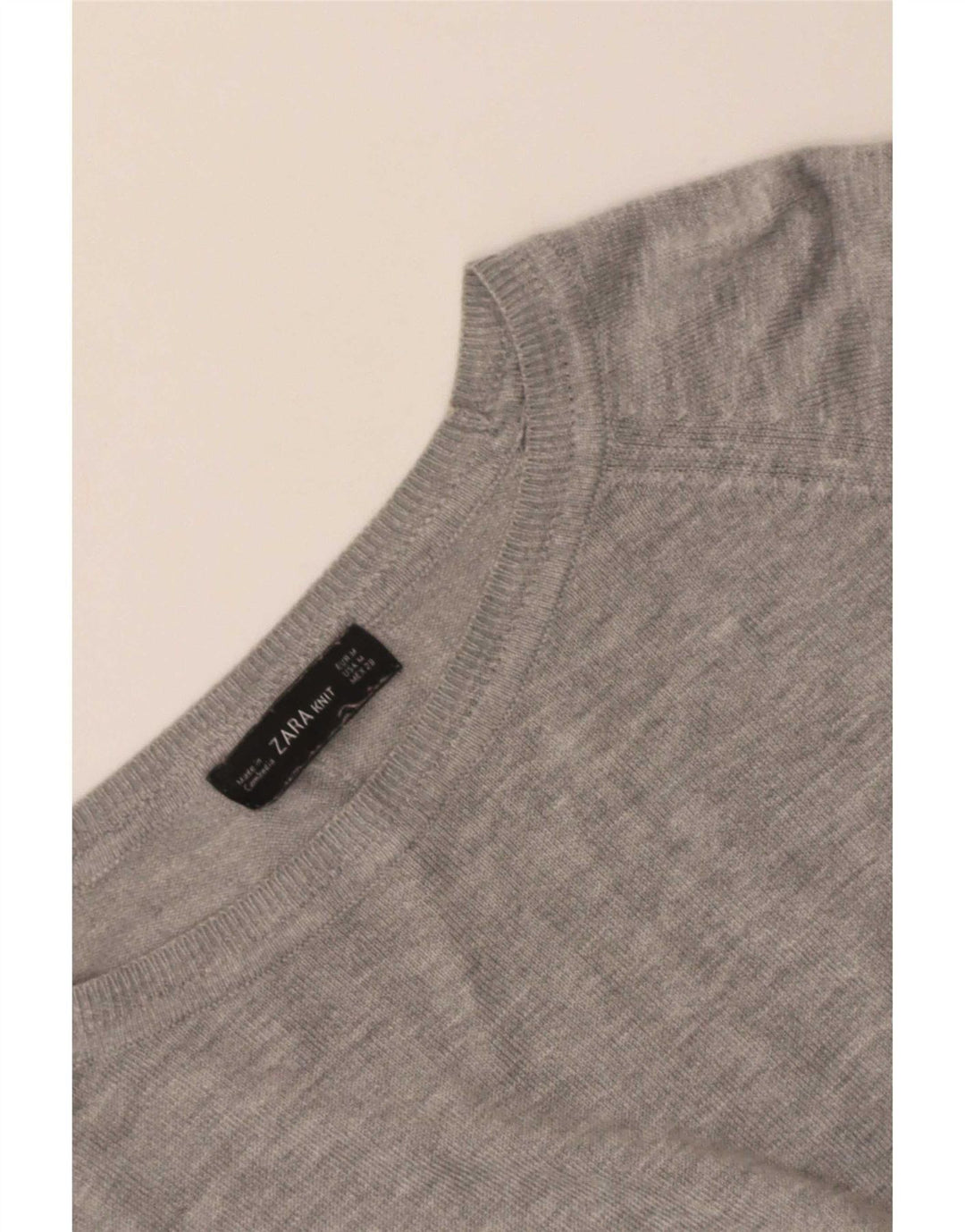 Sweter damski Zara z dekoltem w łódkę, UK 14, średni szary