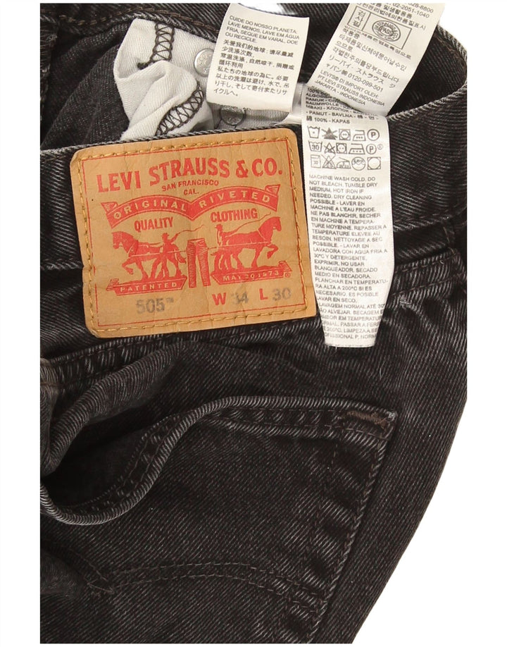 Męskie jeansy Levi's 505 Straight W34 L30 Czarna bawełna
