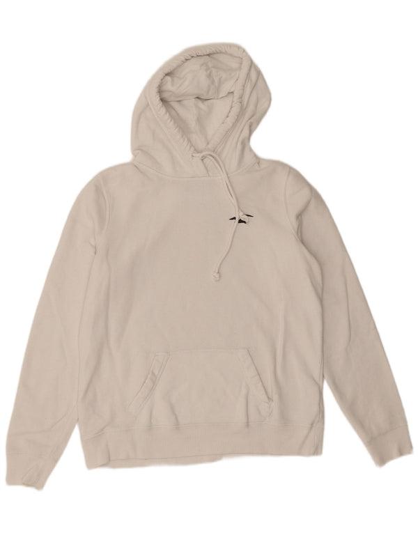 Damski sweter z kapturem Hollister UK 14, średni, biały, bawełniany
