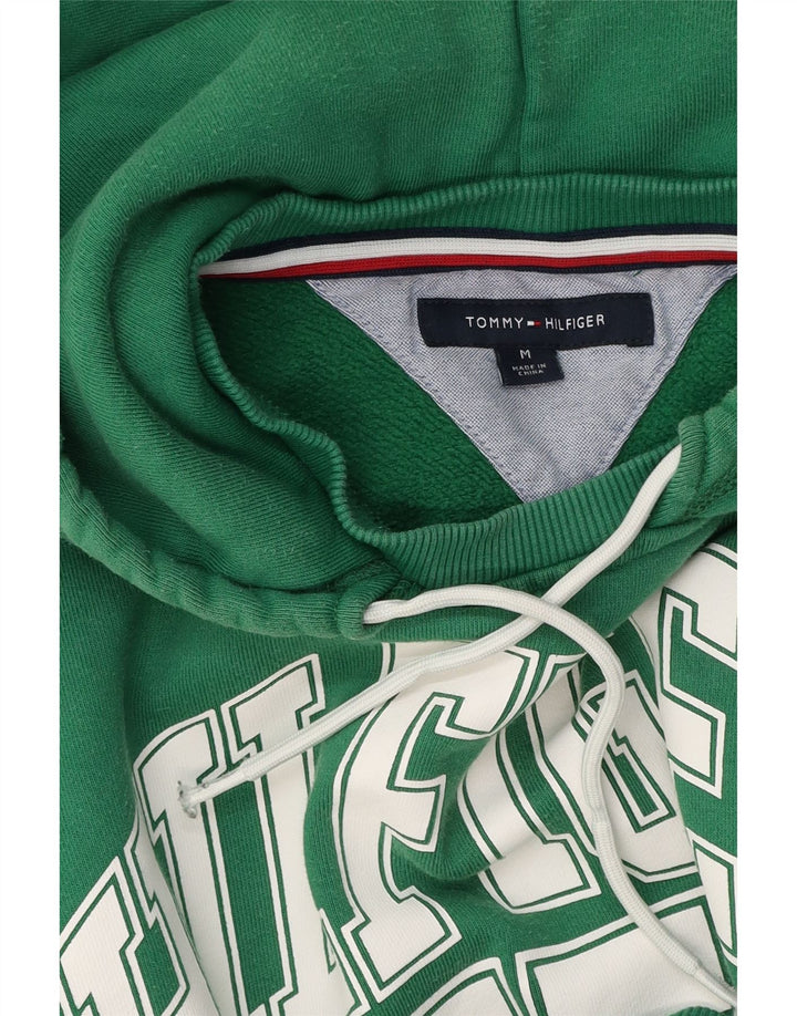 Męski sweter z kapturem i grafiką Tommy Hilfiger, średni zielony