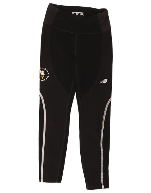 Legginsy damskie New Balance UK 10, mały, czarny, poliester z blokami kolorów