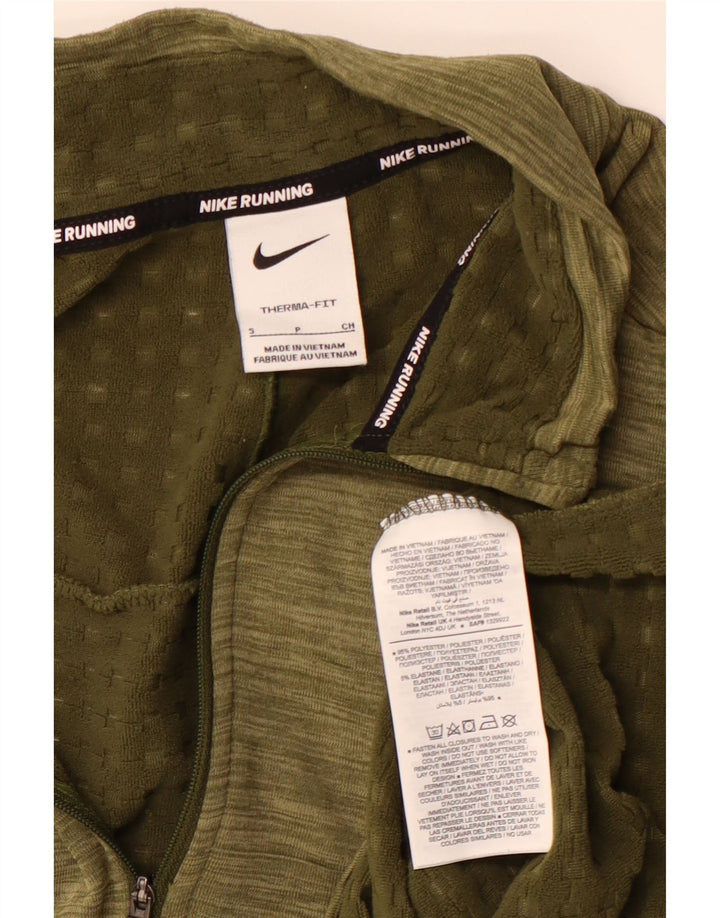 Męski dres NIKE Therma-Fit z zamkiem błyskawicznym i zamkiem błyskawicznym, mały, khaki nakrapiany