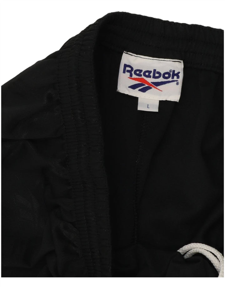 Męskie spodenki sportowe Reebok, duże, czarne, z poliestru