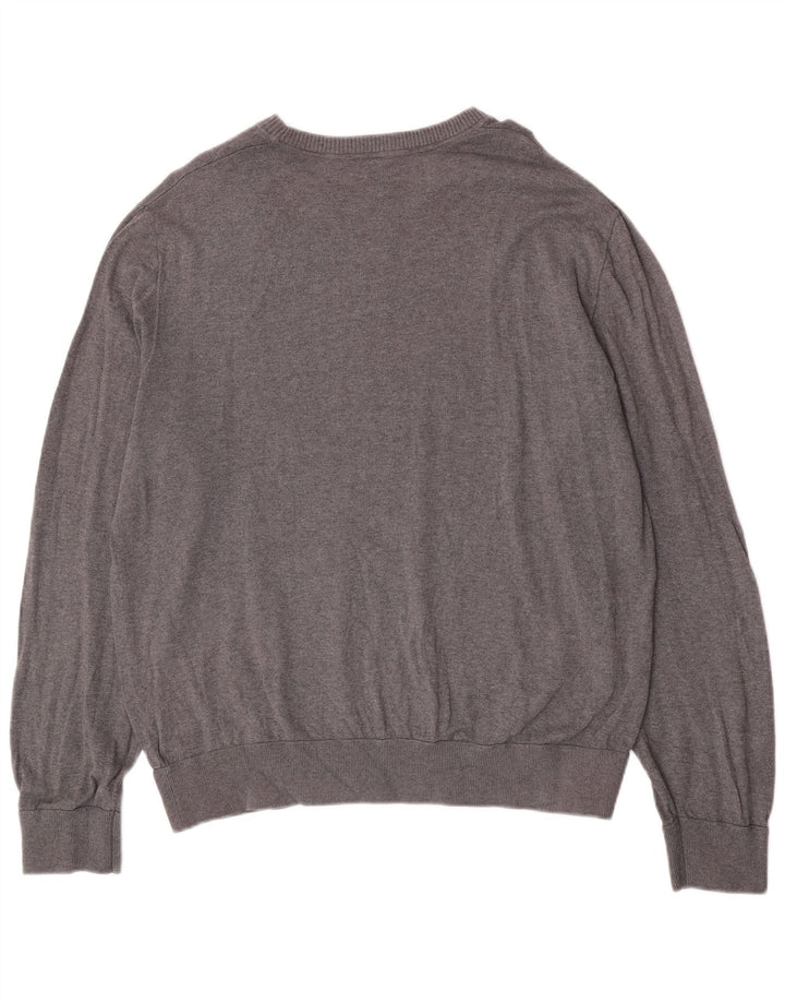 Męski sweter Gap z okrągłym dekoltem XL, szary, bawełniany
