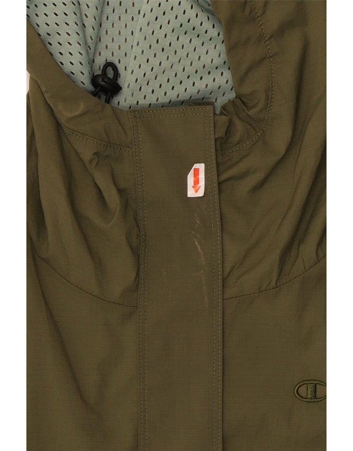 Damska kurtka przeciwdeszczowa Champion Oversized z kapturem UK 10 Small Khaki