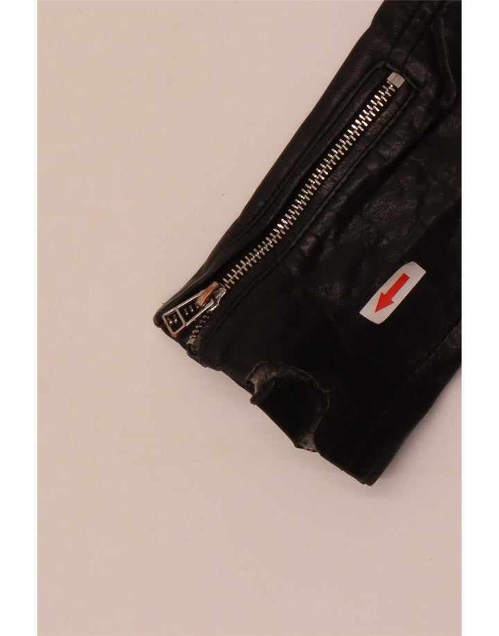 Stradivarius Damska kurtka motocyklowa ze skóry ekologicznej UK 12 Medium Black